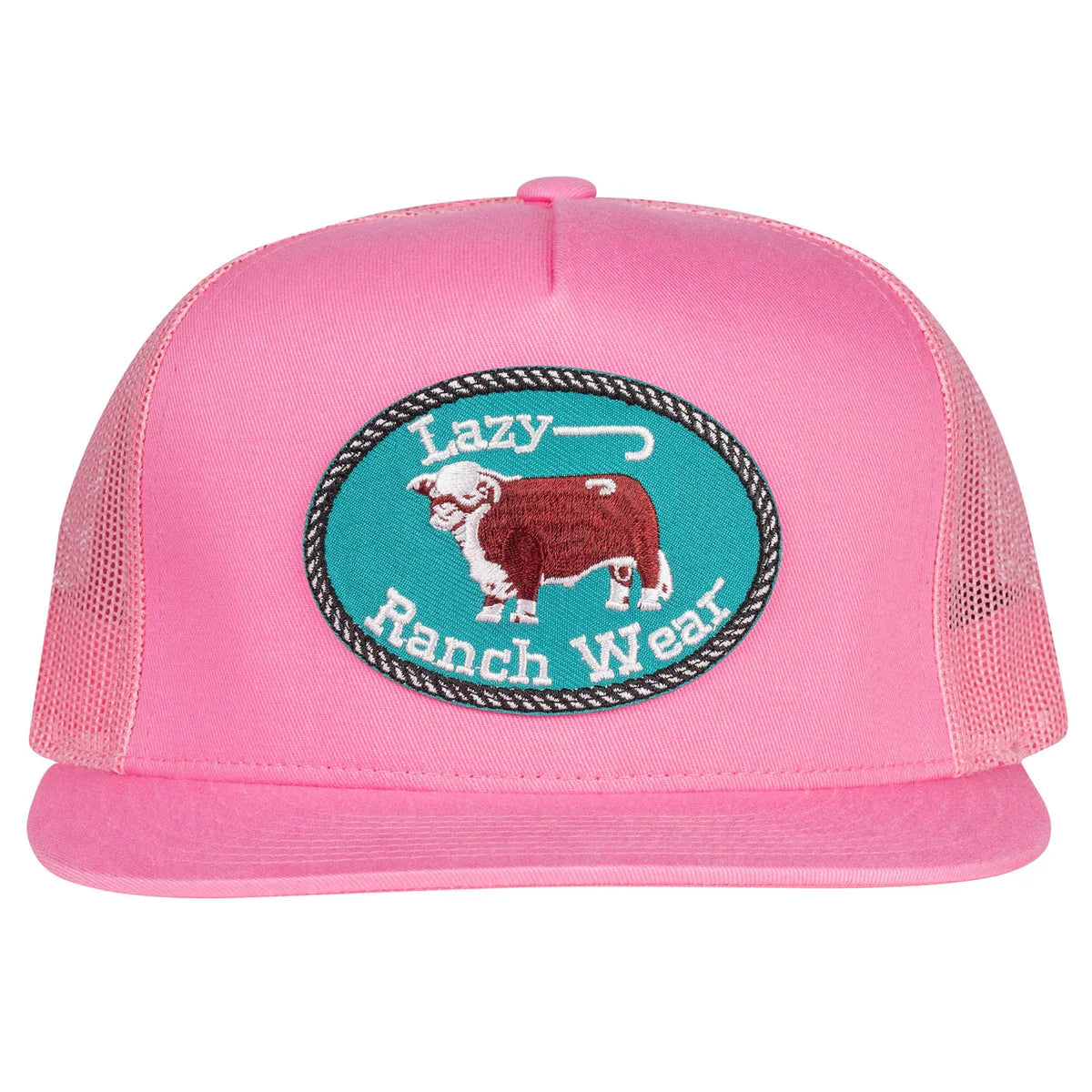 Lazy J Ranch Pink Original Buckle Classic Five Panel Trucker Hat
