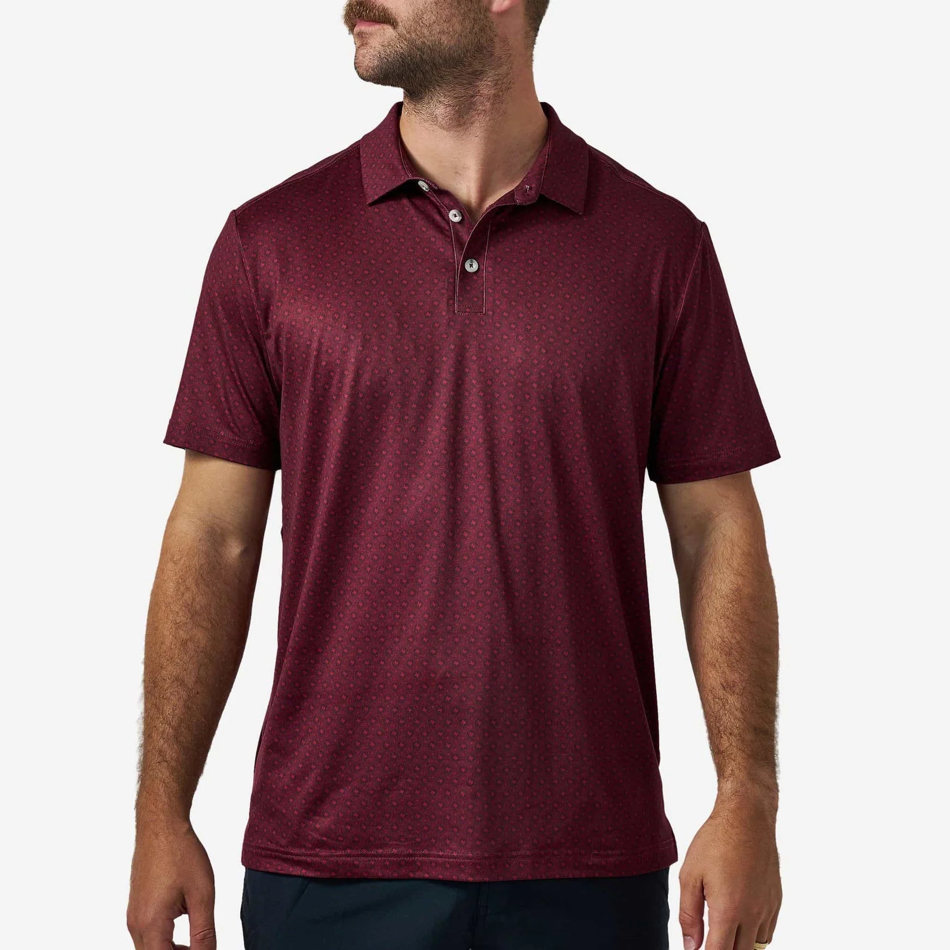 Performance Polo - Vintage Helmets - Maroon