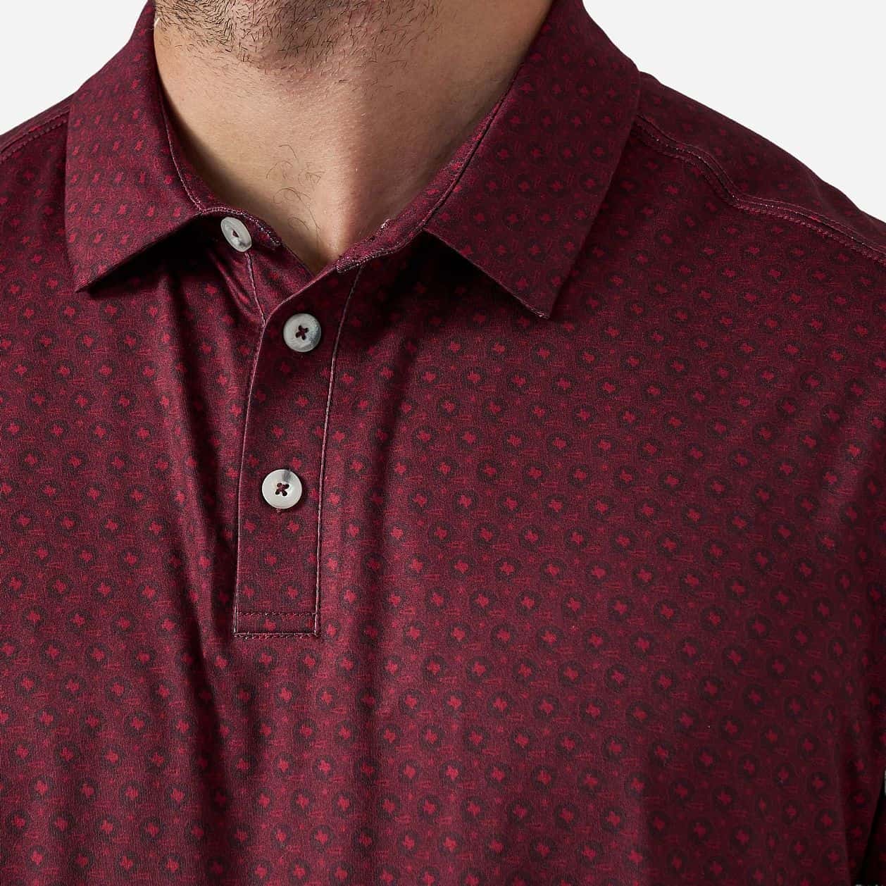 Performance Polo - Vintage Helmets - Maroon