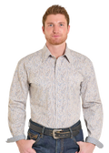 Rough Stock Subtle Paisley Long Sleeve Snap Shirt