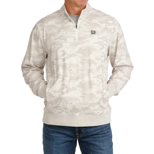 Cinch Men's Gray Camo 1/4 Zip Pullover
