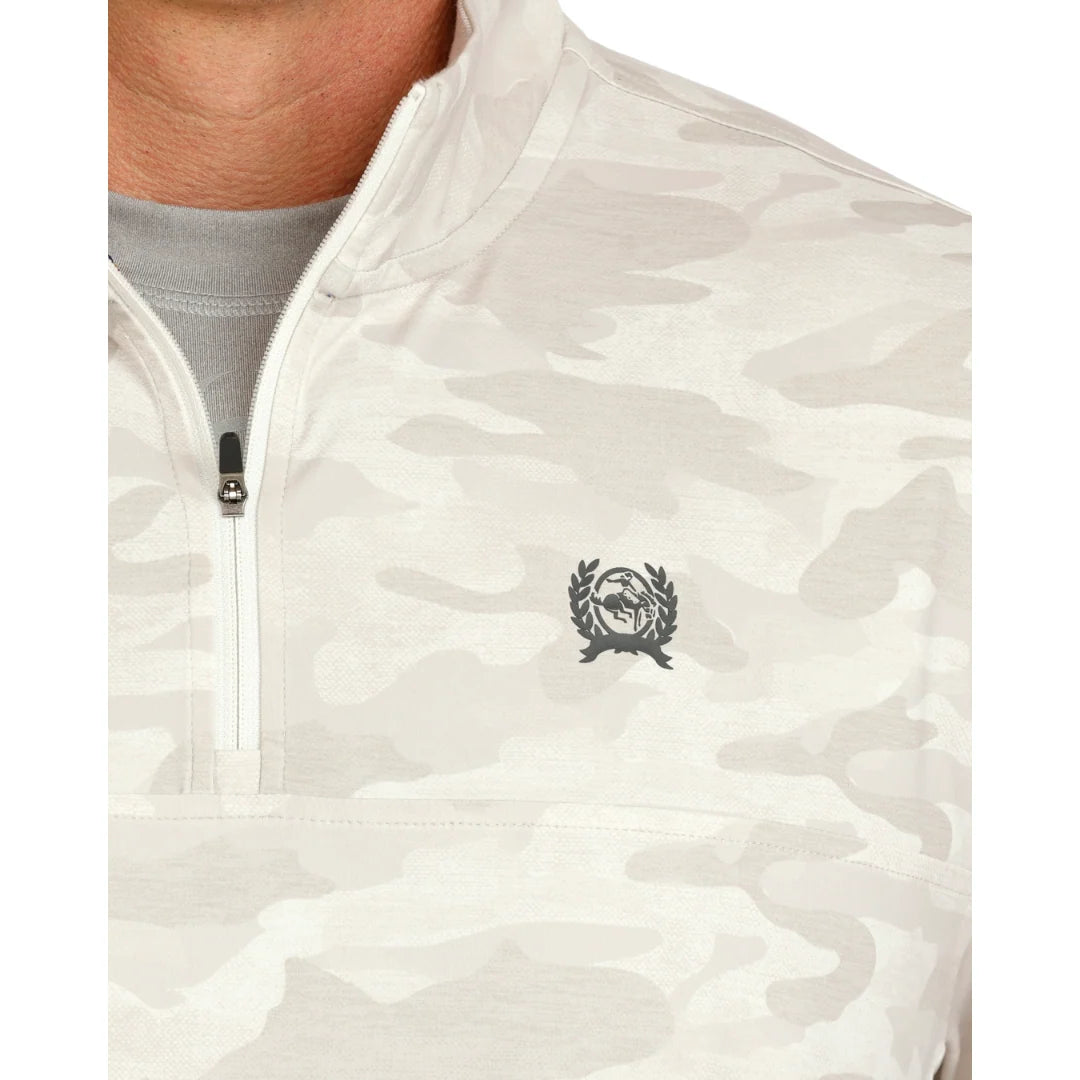 Cinch Men's Gray Camo 1/4 Zip Pullover