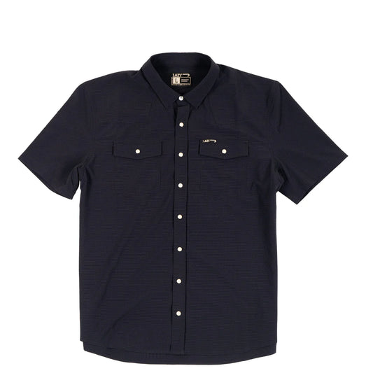 Lazy J Ranch Men's Airflow Pearl Snap Short Sleeve Shirt - Black