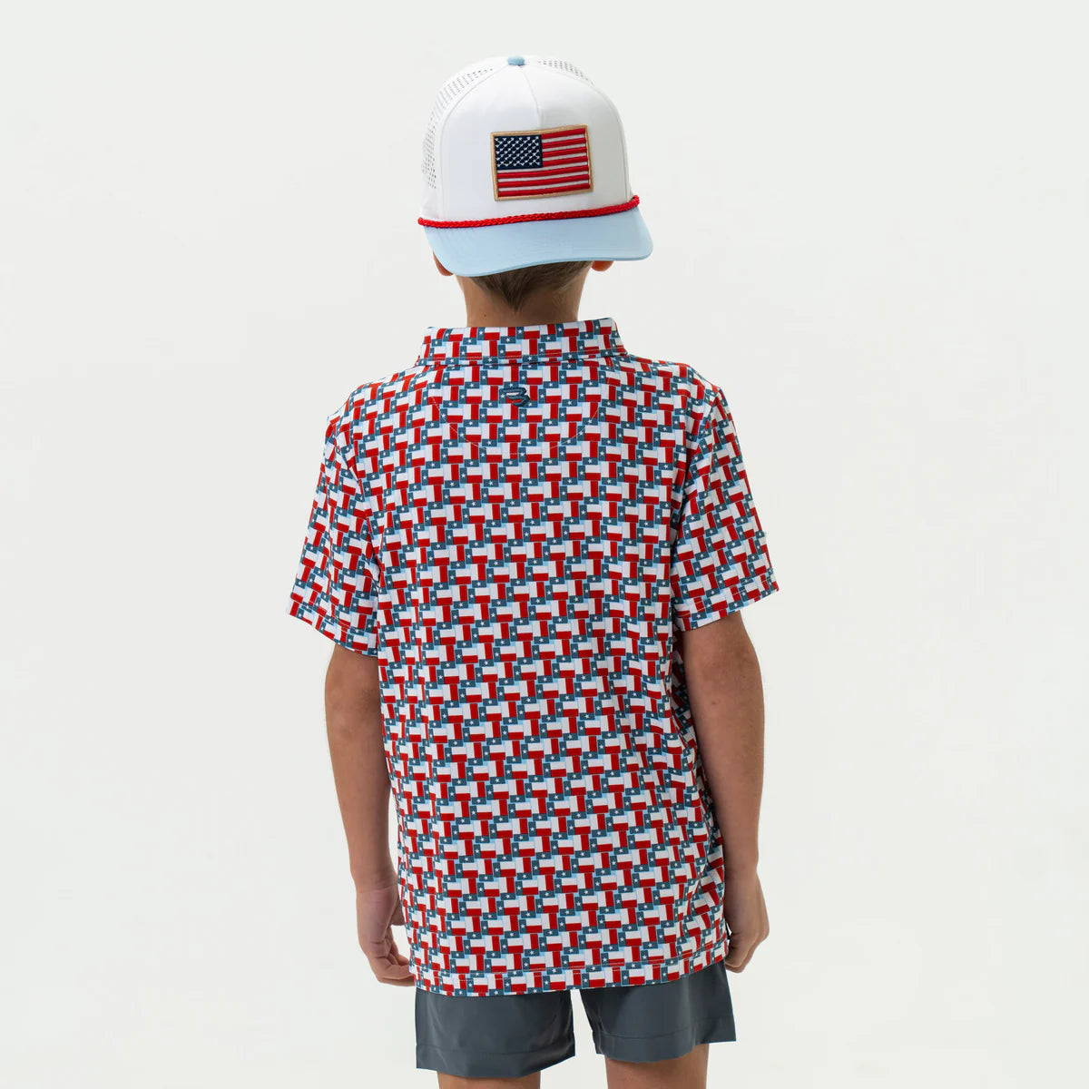 Burlebo Youth Polo - Texas Flag Print