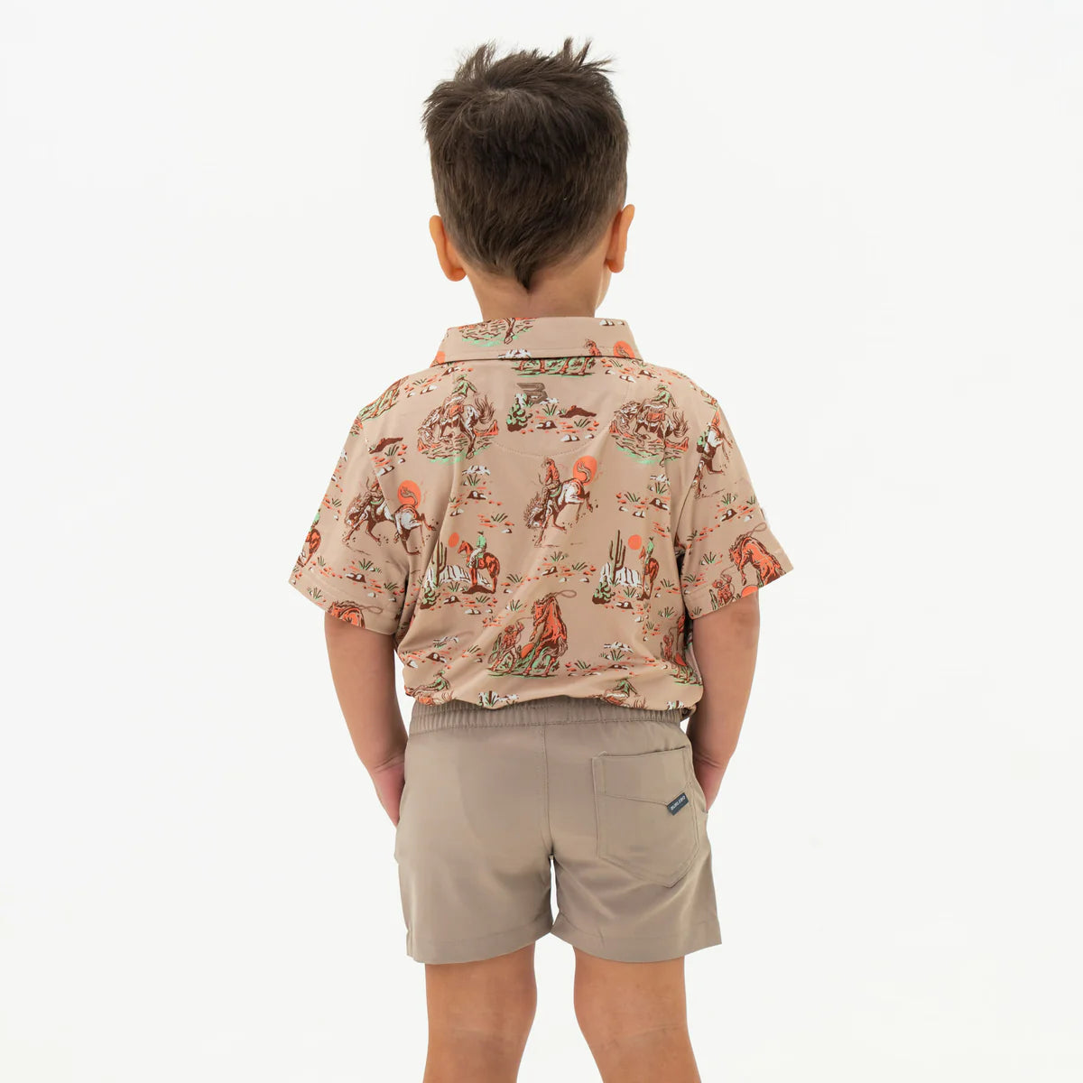 Burlebo Youth Polo - Cowboy Up Khaki