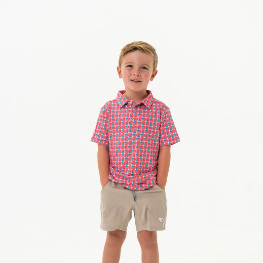 Burlebo Youth Polo - American Flag Print