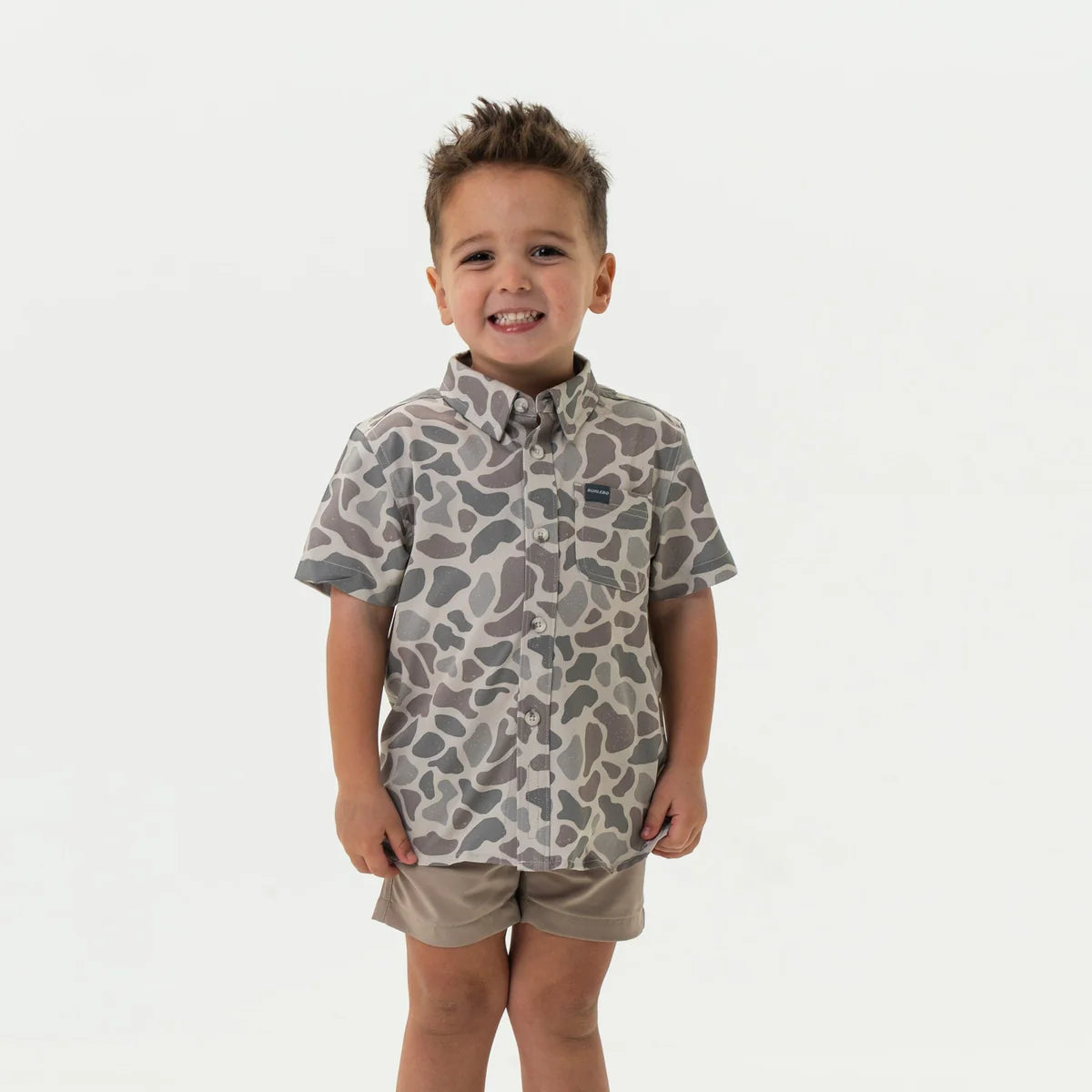 Youth - Performance Button Up - Classic Deer Camo
