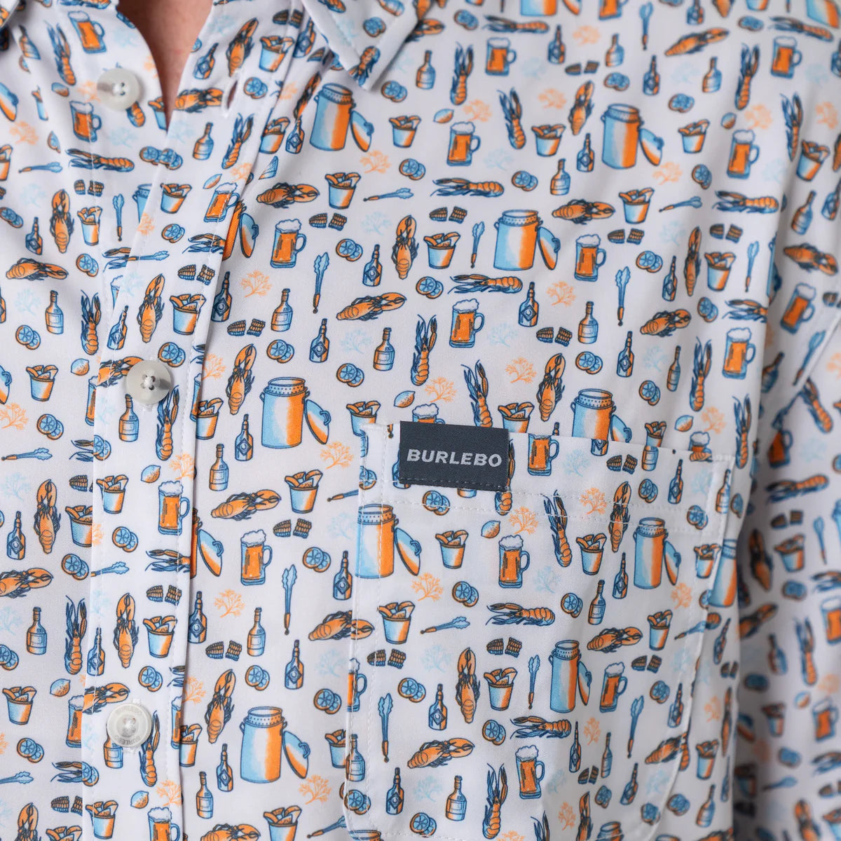 Burlebo Performance Button Up - Crawfish Boil