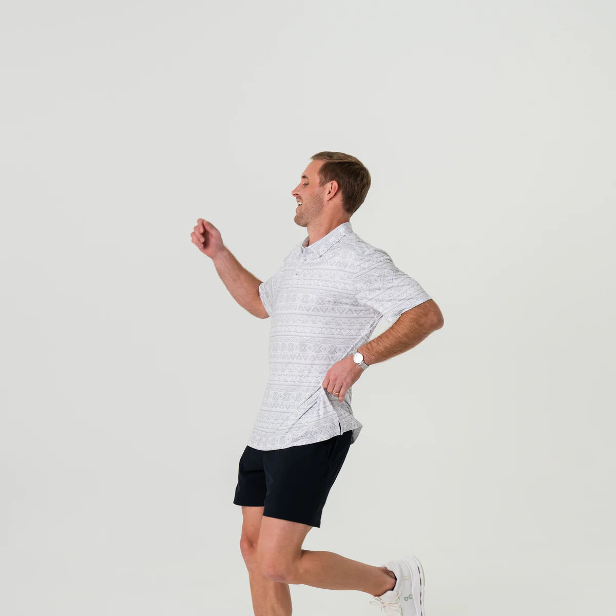 Burlebo Performance Polo - Grey Aztec
