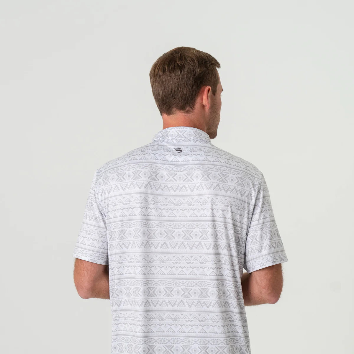 Burlebo Performance Polo - Grey Aztec