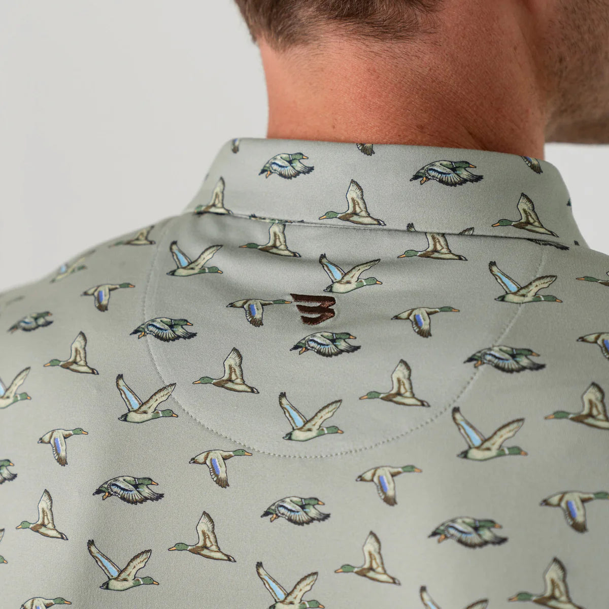 Burlebo Performance Polo - Flying Ducks- Green