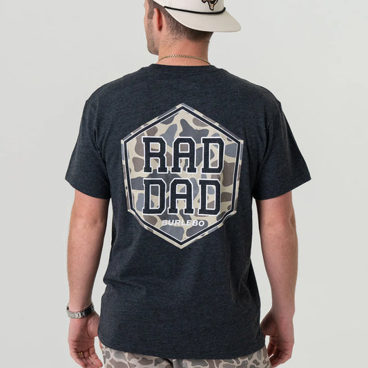 Short Sleeve Tee - Rad Dad - Heather Black