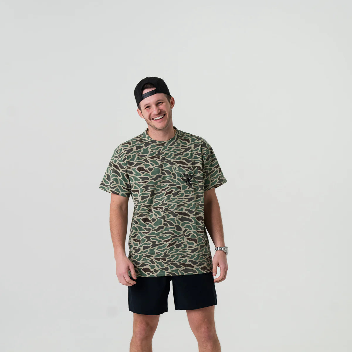 Burlebo SS - Retro Duck Camo - Burlebo Outdoors Pocket Tee