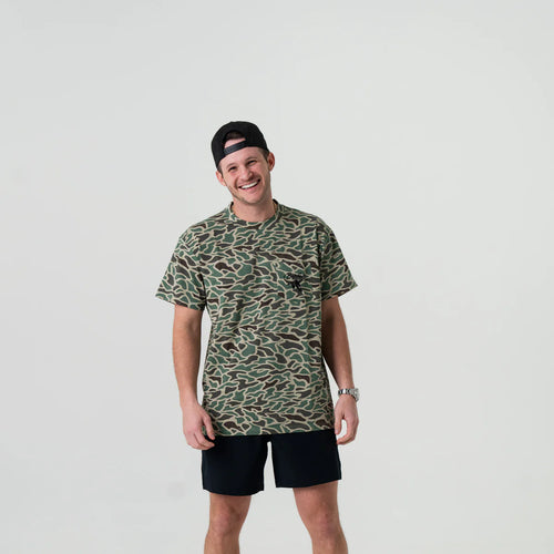 Burlebo SS - Retro Duck Camo - Burlebo Outdoors Pocket Tee