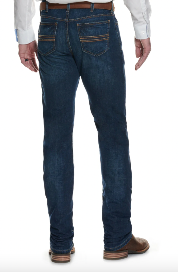 Cinch Men's Silver Label Dark Wash Slim Fit Performance Stretch Straight Leg Jeans