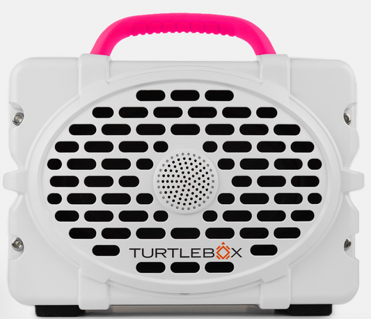 Turtlebox Gen 3 Speaker- White & Hot Pink
