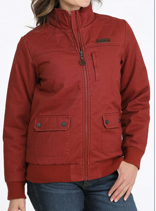 Cinch Womens Canvas Jacket- Red