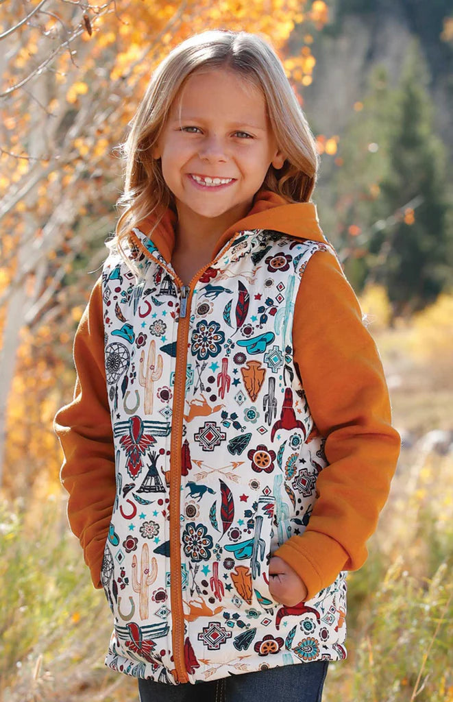Cinch Girl's Printed Puffer Vest