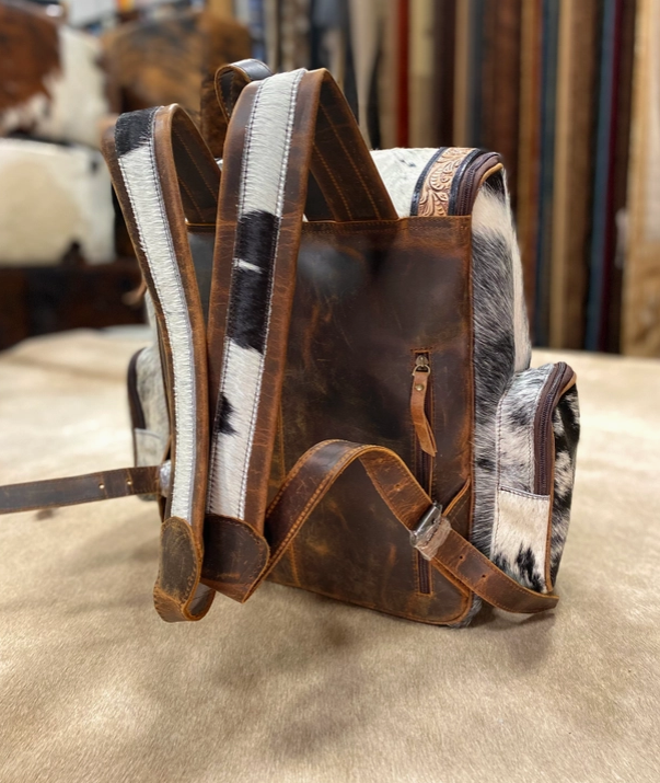 Aces Vintage Tooled Cowhide Backpack