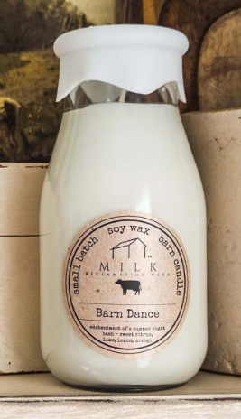 Milk Bottle- Clothesline Linen