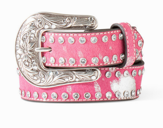 Ariat Acid Wash Girl's Calf Hair Western Belt
