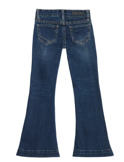 Rock & Roll Cowgirl Girl's Dark Wash Extra Stretch Trouser Jeans
