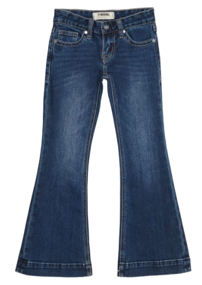 Rock & Roll Cowgirl Girl's Dark Wash Extra Stretch Trouser Jeans