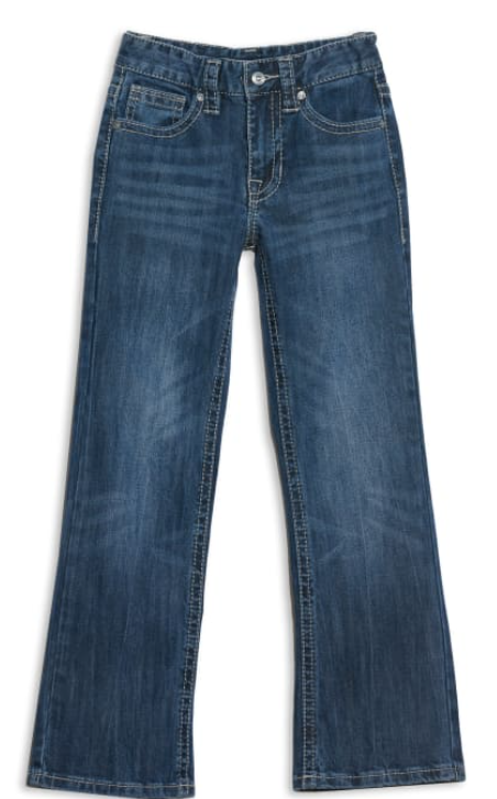 Rock and Roll Denim Boy's Reflex BB Gun Dark Wash Boot Cut Jeans