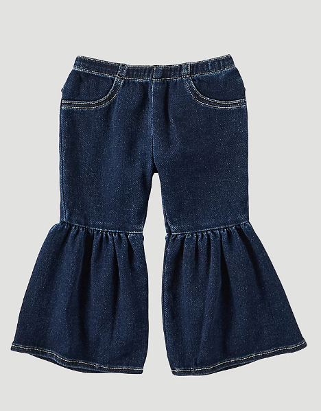 Little Girl's Ruffle Leg Flare Jean