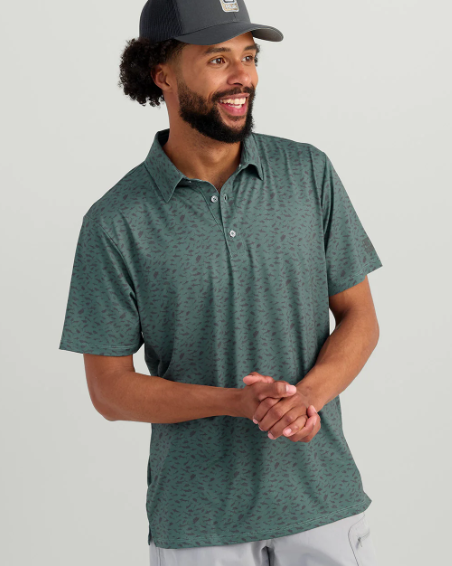 KC Print Pursuit Performance Polo - North Atlantic
