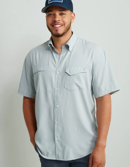 Tide Point Short Sleeve Button Down - Harbor Mist