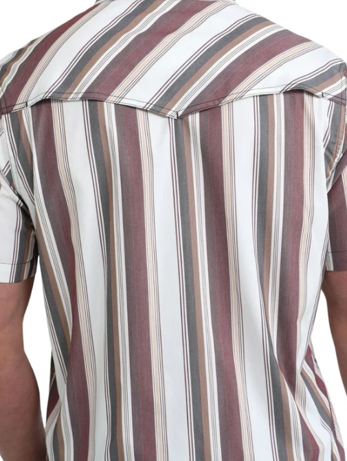 Cinch Men's Retro Striped Snap Camp Shirt