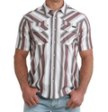 Cinch Men's Retro Striped Snap Camp Shirt