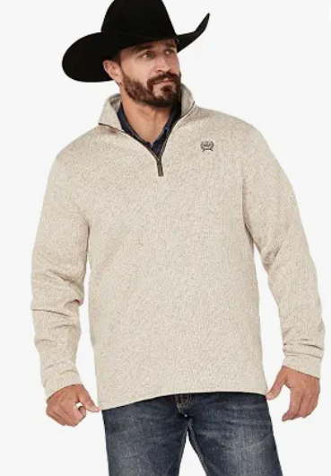 Cinch Men's Quarter Zip Sweater Knit Jacket