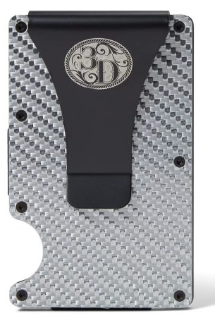 3D Men’s Silver Card Holder and Money Clip