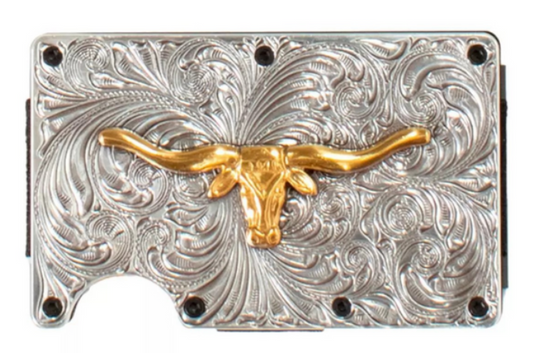 3-D BELT GOLD LONGHORN UTILITY WALLET
