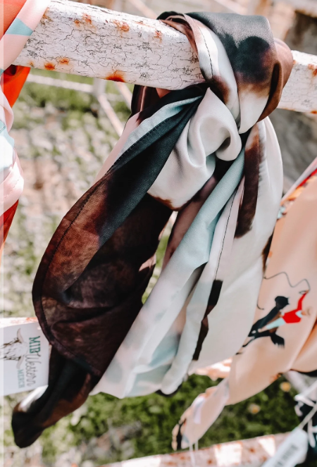 Brown Cow Print Wild Rags