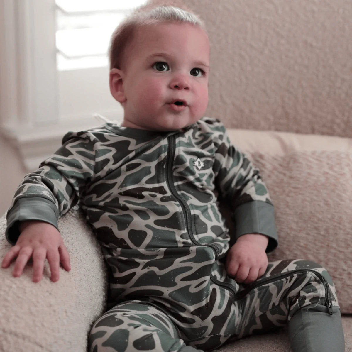Baby Zip Up - Retro Duck Camo