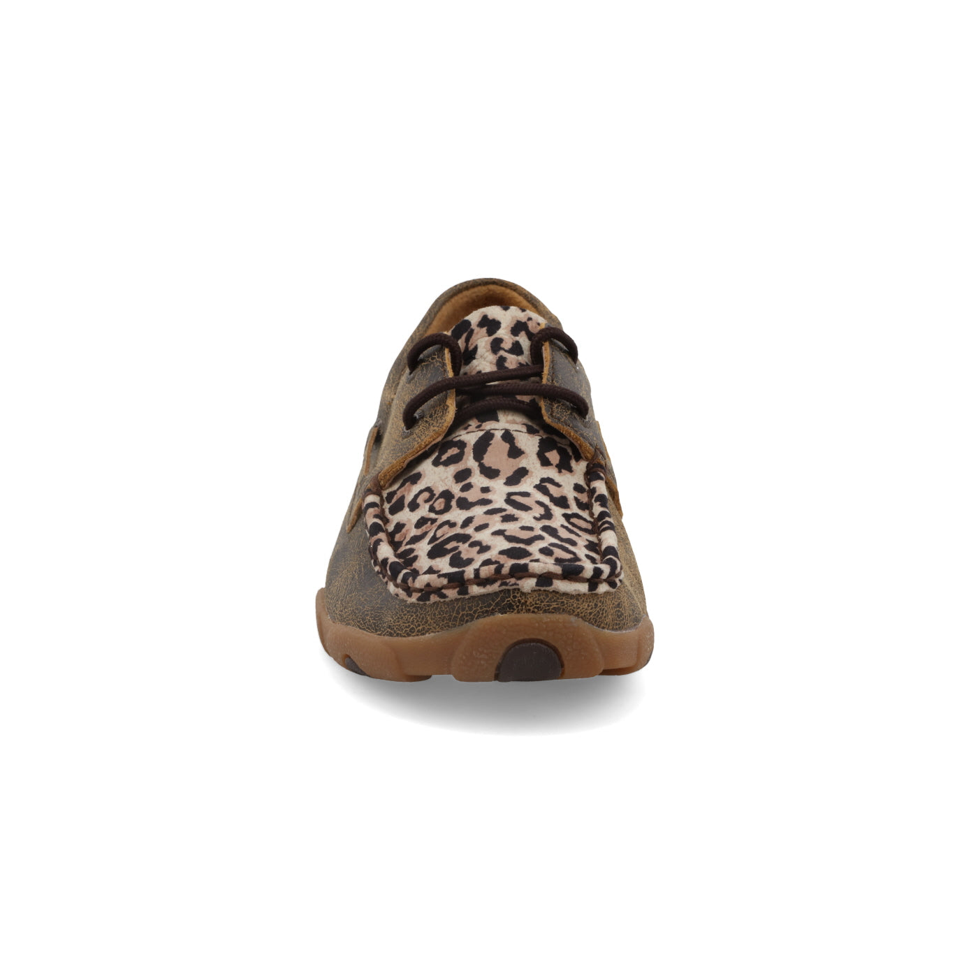 Twisted X Boat Shoe Driving Moc- Distressed & Leopard