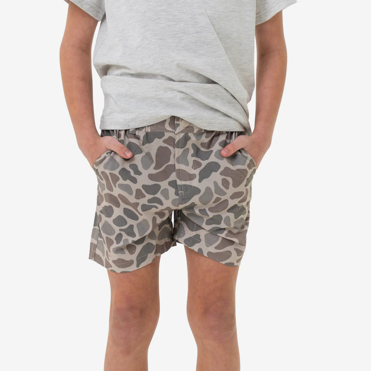 Youth Everyday Short - Classic Deer Camo - Grey Pocket
