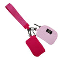 LULU MAC HOT & LIGHT PINK WRISTLET POUCH
