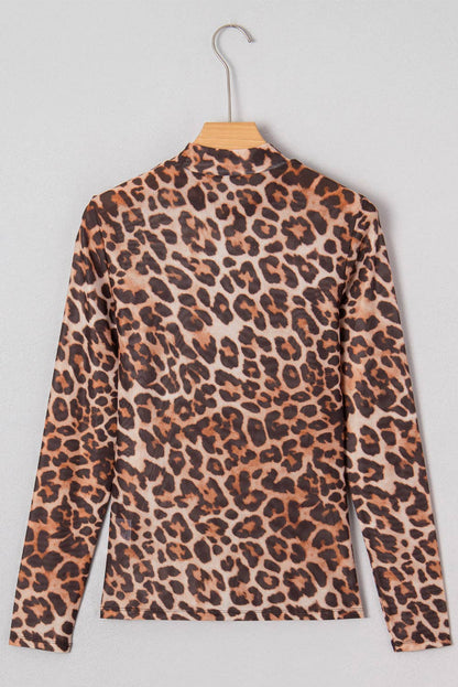 Wild Side Leopard Mesh Top