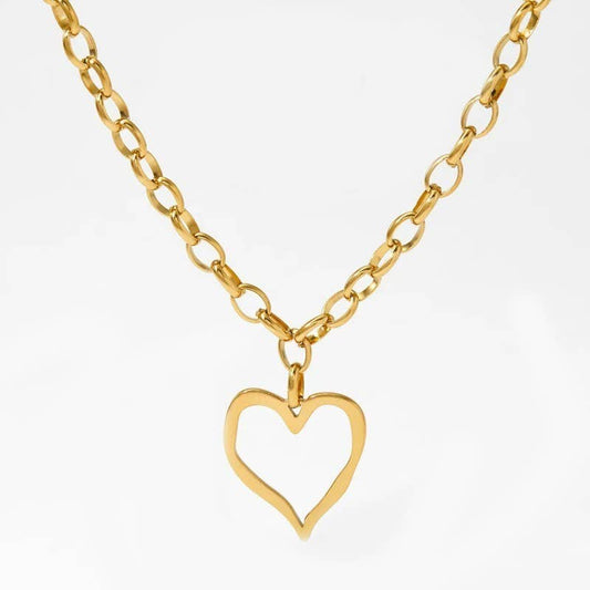 Hollow Heart Necklace