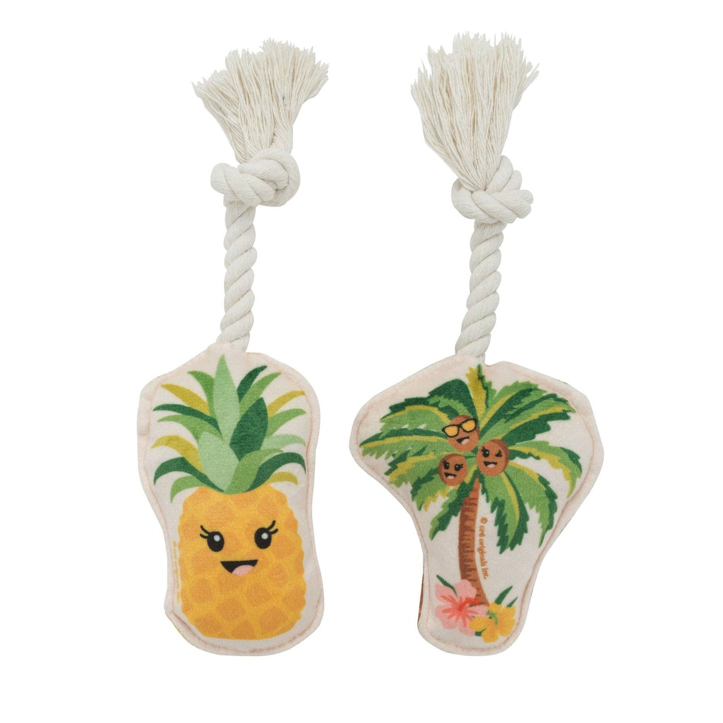 Mini Dog Toy Set | Palm Tree & Pineapple