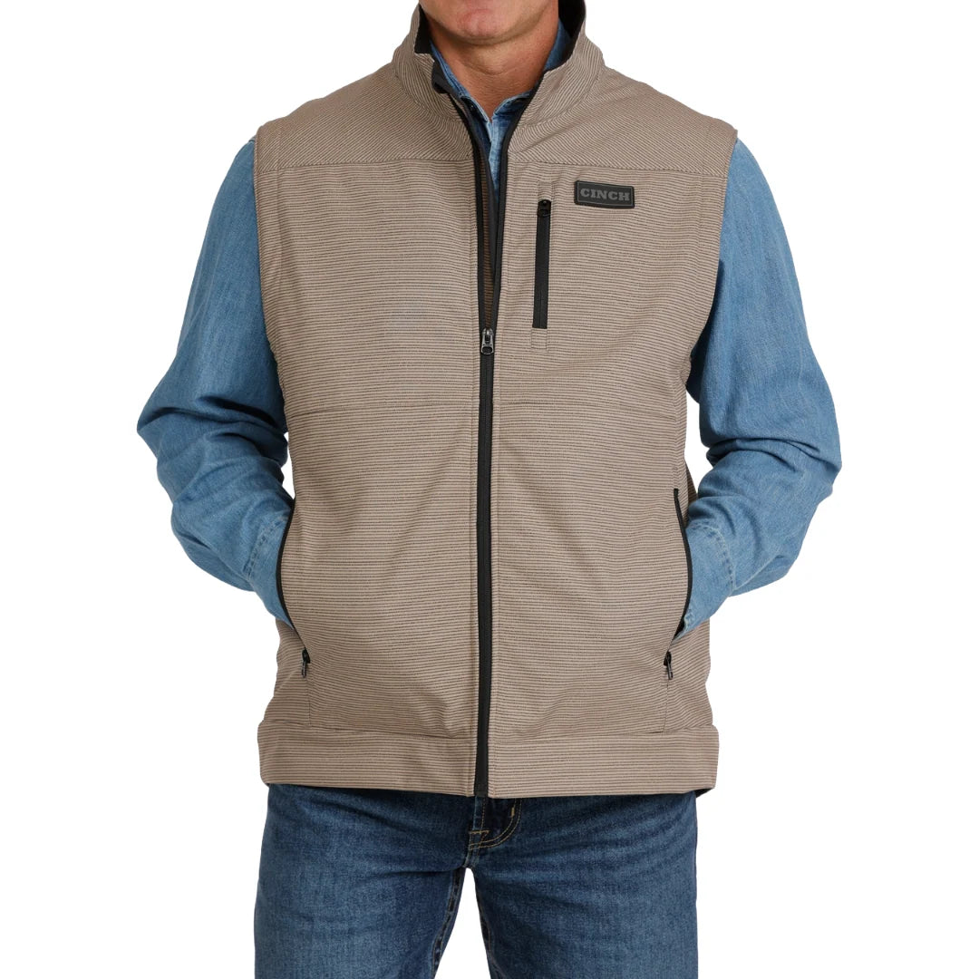 Cinch Men's Khaki Concealed Carry Bonded Vest