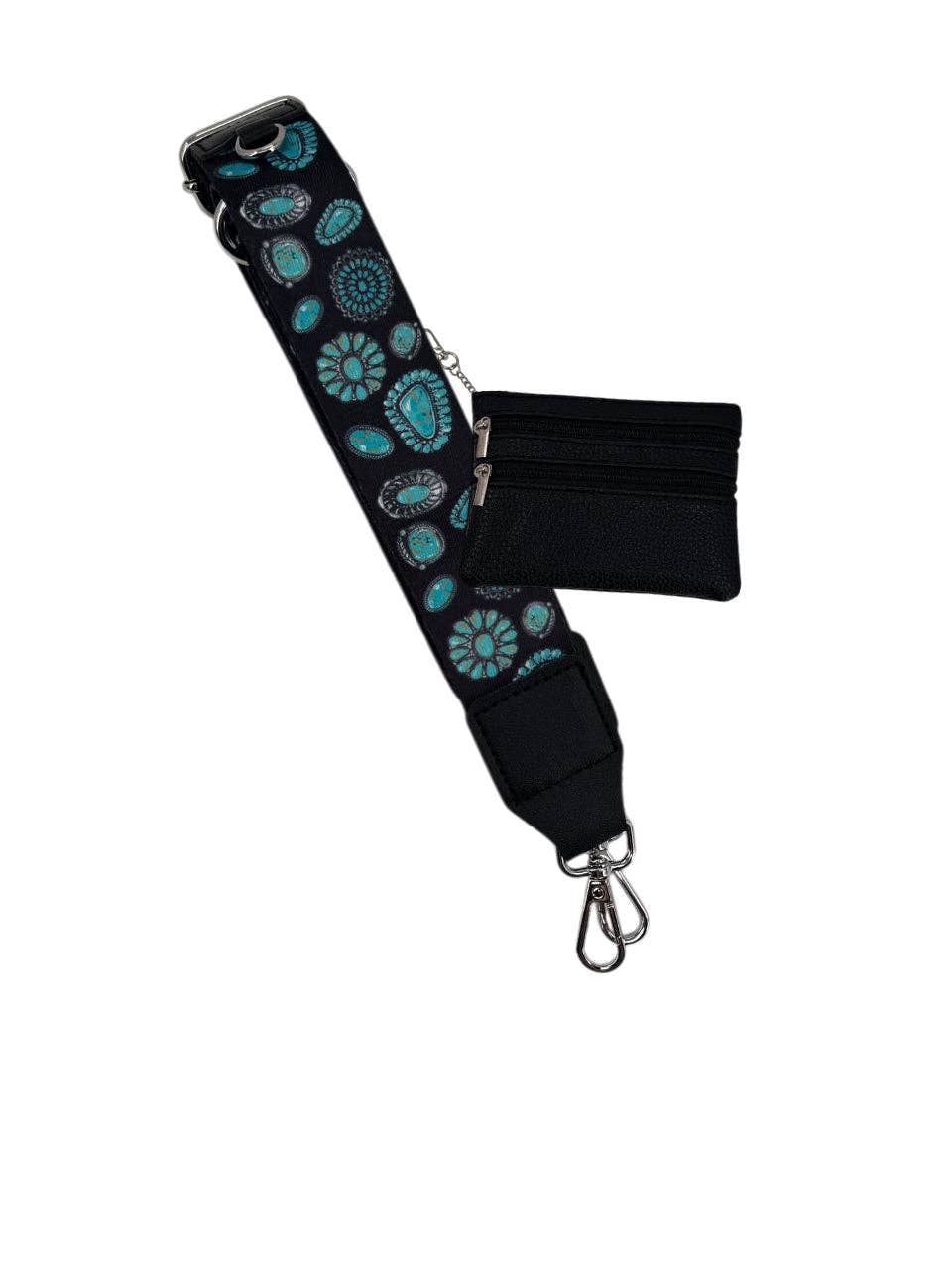 LULU MAC BLACK CONCHO WRISTLET KEYCHAIN