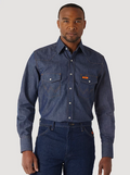 Wrangler® FR Flame-Resistant Long Sleeve Denim Work Shirt