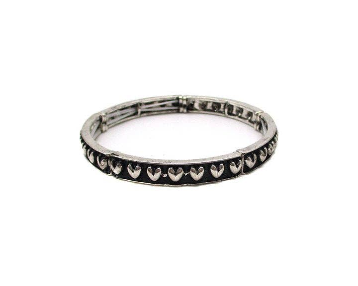 Small Bubble Heart Stretch Bracelet