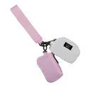 LULU MAC WHITE & PINK WRISTLET POUCH