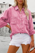 Mineral Wash Textured Button Down